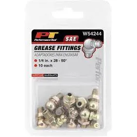 1/4″-28 90% GREASE ZERK, (BOX)
