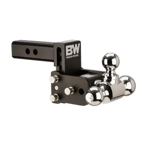1-7/8″ – 2″ – 2-5/16″ Tow & Stow Standard Adjustable Ball Mount – 2″ Receiver – 3″ Drop – B&W