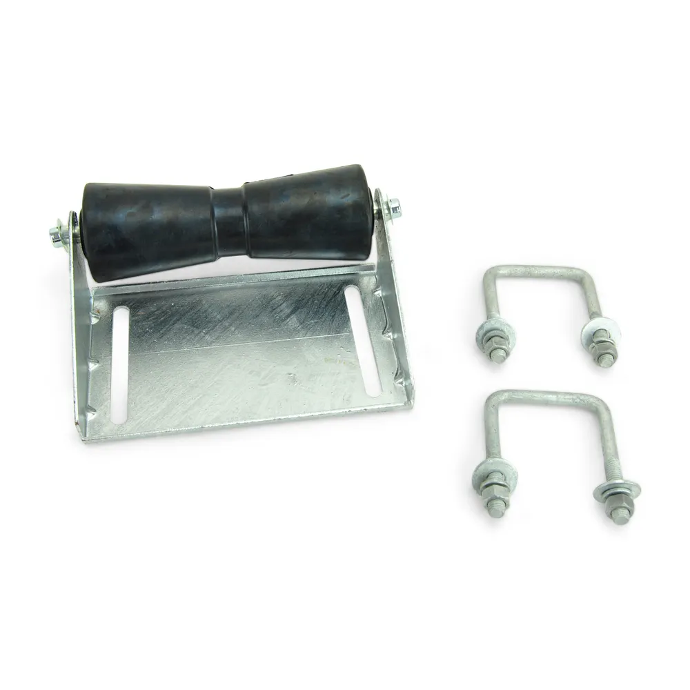10 inch Rubber Keel Roller Assembly Kit with U Bolts for 3″ x 3″ Cross Members