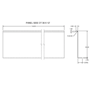 1002959 – 30″ x 12′ Panel Side
