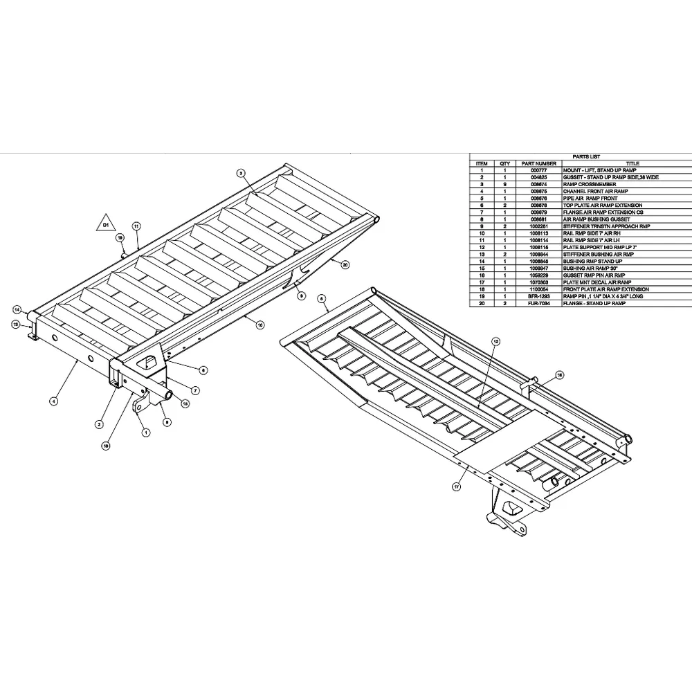 1009771 – 7′ x 30″ Weld Ramp Sur Air LP CS