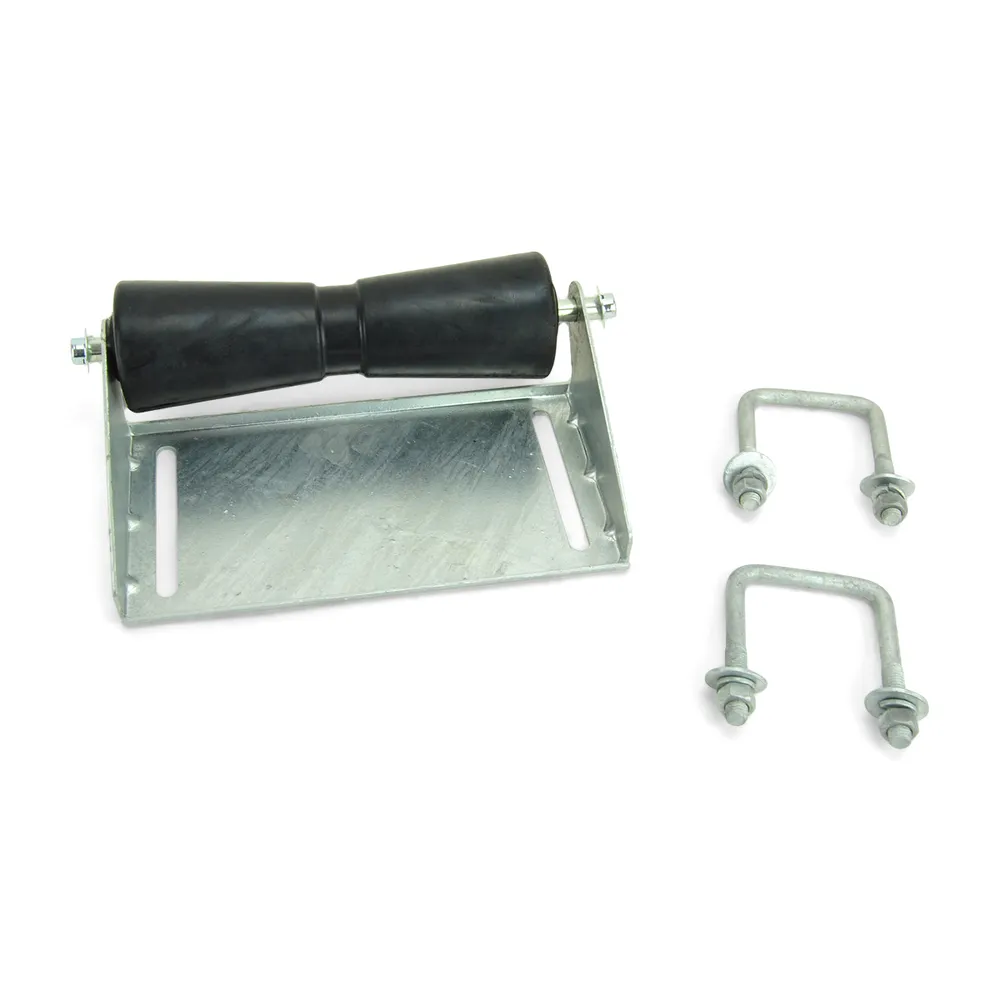 12 inch Rubber Keel Roller Assembly Kit with U Bolts for 3″ x 3″ Cross Members