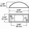 122A – Rectangular Marker Clearance Incandescent Light Only Amber