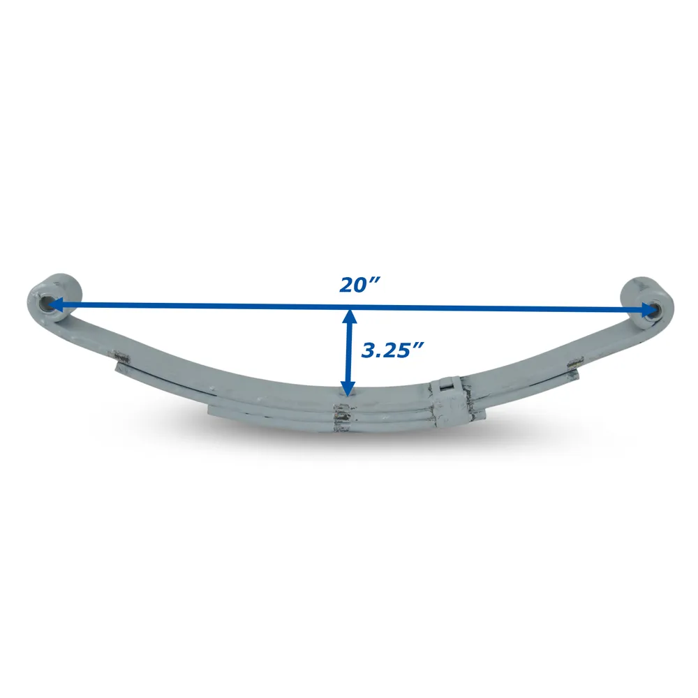 20 inch Marine Coated Double Eye 3 Leaf Spring 1850lb Boat Trailer Leaf Spring