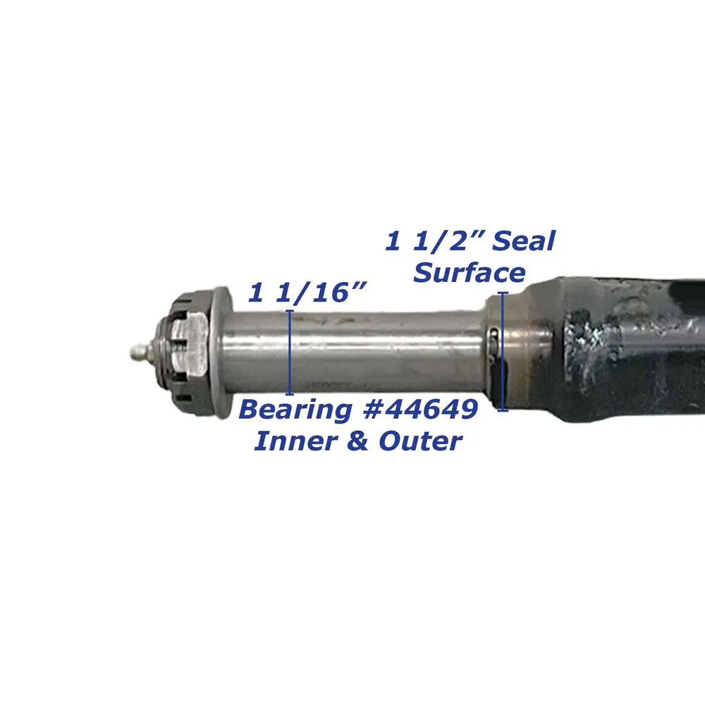 2,000 lb Capacity Round Steel Trailer Axle 70 in Hub Face 58 in Spring Center