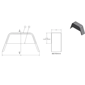200011 – Single Axle Pan Trailer Fender