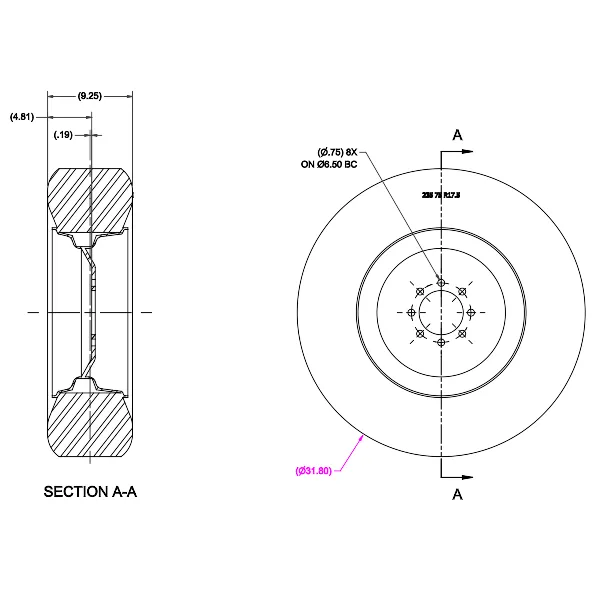 2003161 – 235/75R/17.5 Plate Wheel Assembly