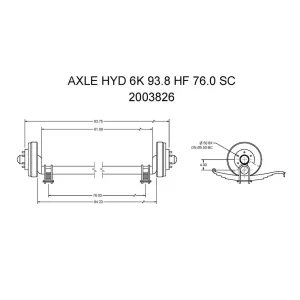 2003826 – Hydraulic Axle 6K 93.8 HF 76.0 SC