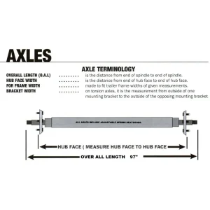 22-AXC15 Axles- Galvanized Square Tube (97″)