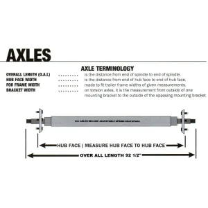 22-AXT6035V* Torsion Axles – Galvanized Vee (92 1/2″)