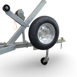 5 Lug Aluminum Spare Tire Mount Assembly Kit Up and Away Style for Boat Trailers