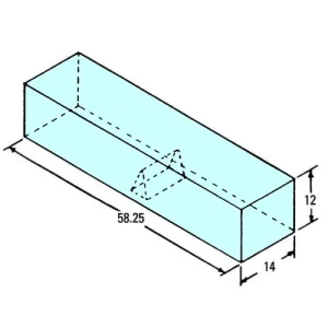 58-1/4″ x 14″ x 12″ Fresh Water Tank