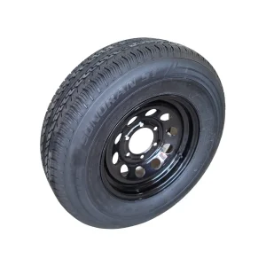 6 Lug Wheel and Tire | 225/75R15 D 8 Ply with Black Mod Wheel 6 on 5.5″ — product view 1