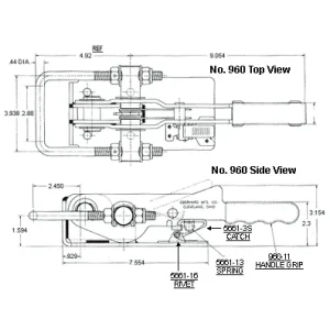 960 – Heavy Duty Draw Latch