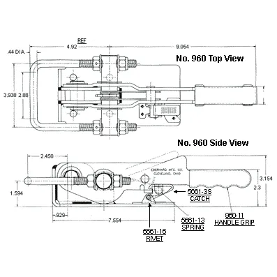 960 – Heavy Duty Draw Latch
