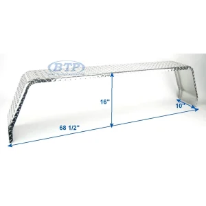 Aluminum Diamond Plate Square Trailer Fender Tandem 10 x 68 x 16