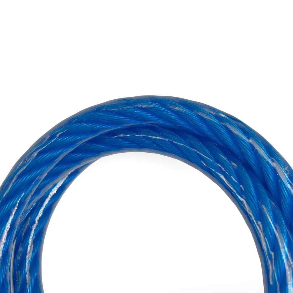 Blue Vinyl Trailer Safety Cable 42 inches 14,000lb Capacity per Pair Clevis Hook