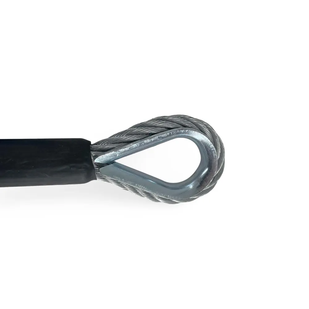 Blue Vinyl Trailer Safety Cable 42 inches 14,000lb Capacity per Pair Clevis Hook