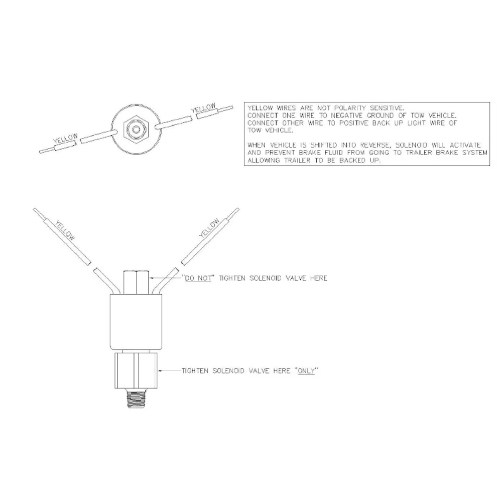Boat Trailer Disc Brake Free Backing Reverse Lock Out Solenoid Valve