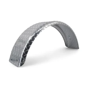 Boat Trailer Fender Round Aluminum Diamond Plate Single 8 x 30 x 13 1/8 in