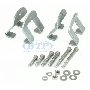 Boat Trailer I Beam Clamps Guide Pole Mounting Bracket Kit with Stainless Bolts