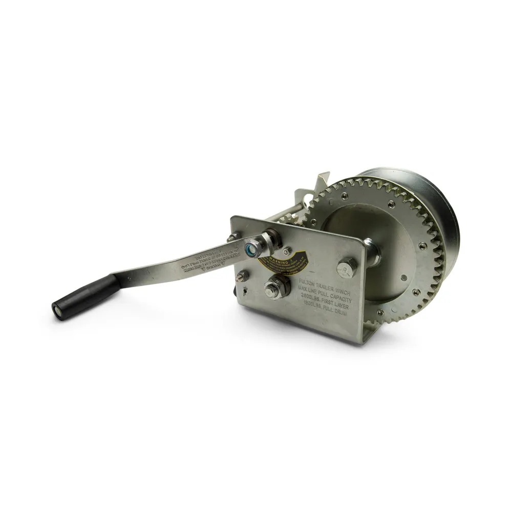 Boat Trailer Marine Winch Zinc Plated 2600lb Capacity Fulton 2 Speed