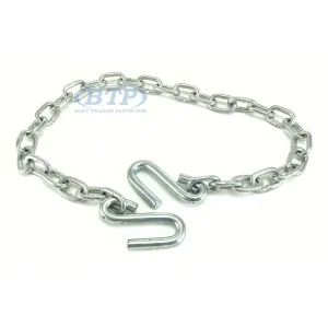 Boat Trailer Safety Chain Zinc Plated 1/4″ Thickness 48 inch 5,000lb Dual Hook