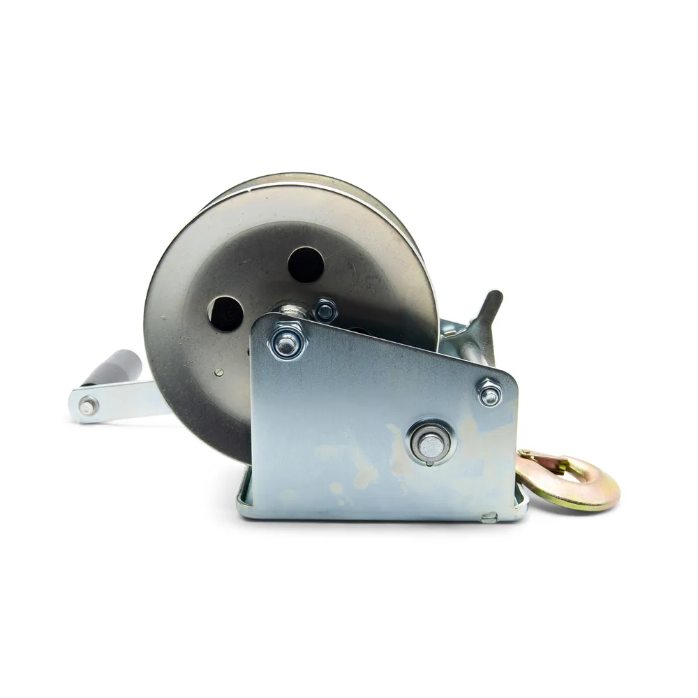 Boat Trailer Winch Zinc Plated 1600lb Capacity with Strap Ram