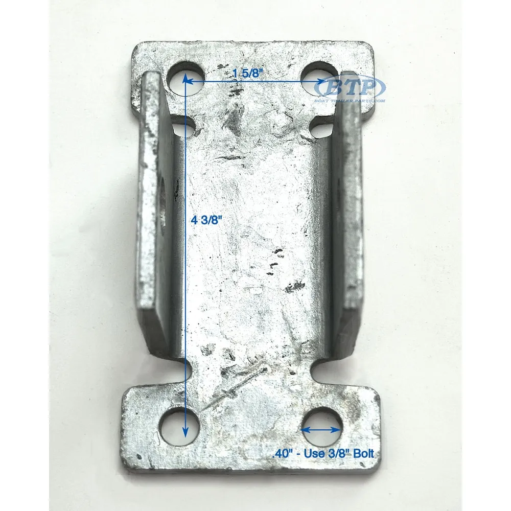 Bolt On Front Spring Hanger 4 Hole For Boat Trailer Double Eye Springs