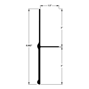BOTTOM RAIL, “GVFD”,301″ (25′)1997 & NEW