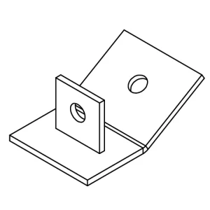 BRACE LUG SQUARE, 2 HL, 45 DEGREE W/BRKT