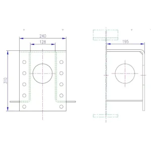 BRACKET, CHASSIS LEG MOUNT BOX, UNIV