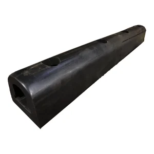 BUMPER, RUBBER DOCK, D-SHAPE 3x3x24″