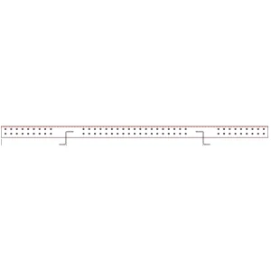 BUMPER TUBE, HORIZONTAL, 4″ x 4″,