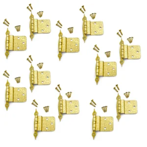 CLEARANCE: 3/8″ Offset Embossed Inset Hinge – 6 Pairs