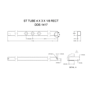 DDE-1417 – ST Tube 4 X 3 X 1/8 Rect