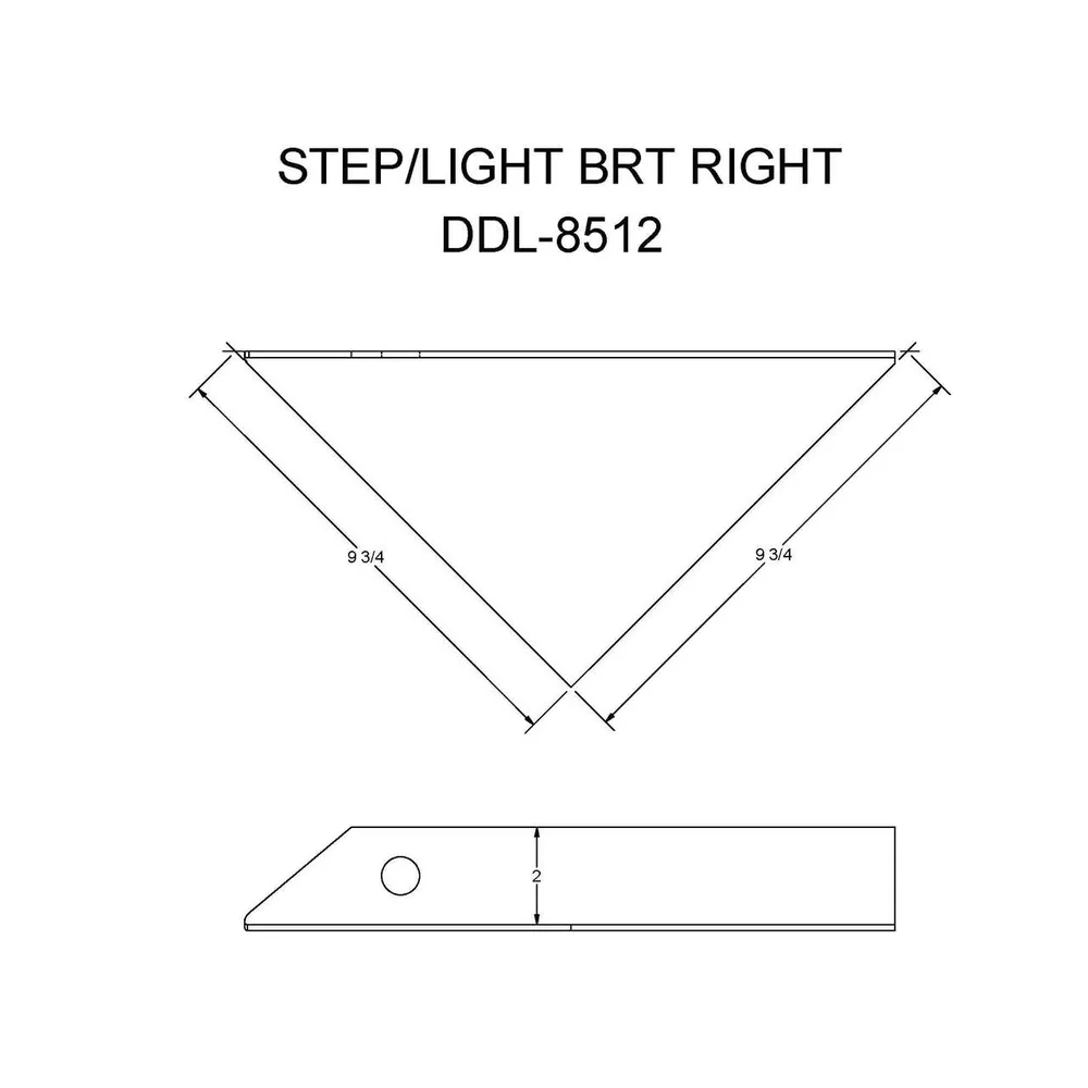 DDL-8512 – Step/Light Bracket Right