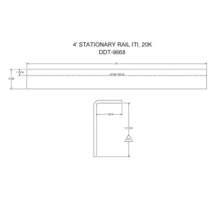 DDT-9668 – 4′ Stationary Rail for 20K ITI
