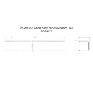 DDT-9670 – Frame Cylinder Tube Cross Member for 20K