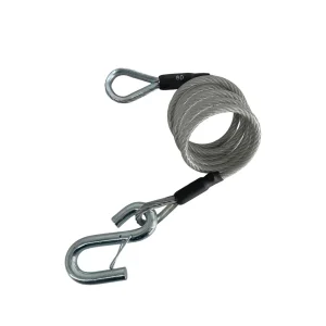 Demco Clear Vinyl Trailer Safety Cable 60in 3,500 lb Capacity Each S Hook