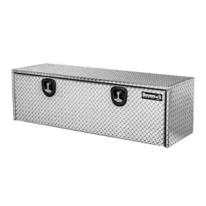 Diamond Tread Aluminum Underbody Truck Box with T-Handle Latch, 18 x 18 x 48 Inch