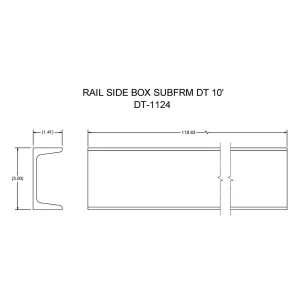 DT-1124 – 10′ Subframe Box Side Rail