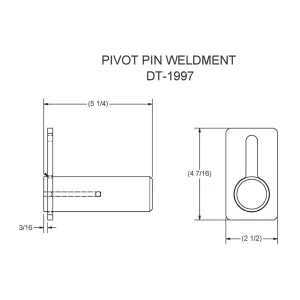 DT-1997 – Weldment Zinc Plated Pivot Pin