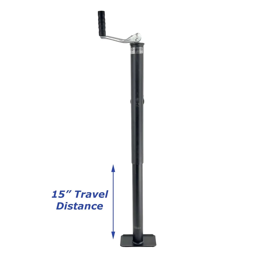 Dutton- Lainson Tall Trailer Dropfoot Jack 2,000 lb Capacity Top Wind Weld On Swivel Mount