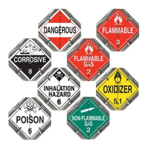 FLIP PLACARD, 4-CLIPPED CORNERS, 8 LEGEN