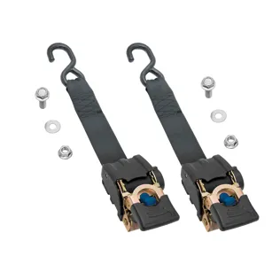Fulton Ratcheting Transom Tie Downs, Zinc Plated (1-pair) #2060366