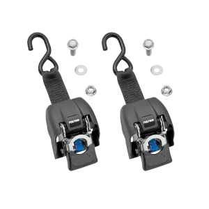 Fulton Transom Retractable Ratchet Tie Down, 2″ x 43″, 600 lbs. Load Capacity & 1,800 lbs. Break Strength, Stainless Steel (2 pack) #2060266