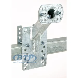 Galvanized Trailer Spare Tire Carrier Fits 4, 5, and 6 Lug Wheels