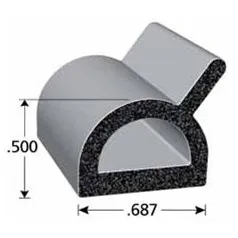 Gasket for Overlay Doors – 16′ Length