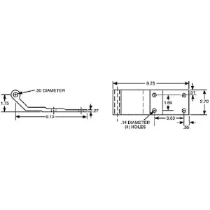 HINGE, ALUMINUM 4-HOLE (DSY-2810093)